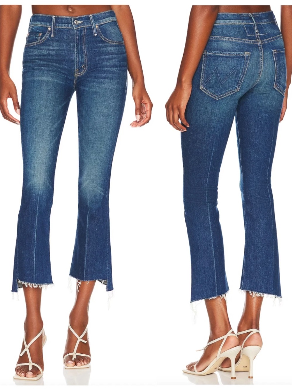 MOTHER The Insider Crop Step Fray Jeans in Bad Reputation Size 27